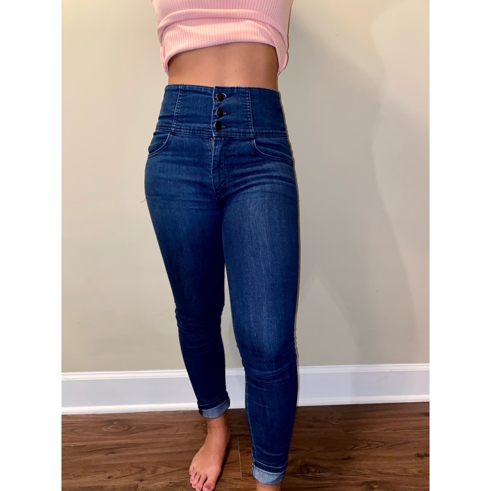 Dark blue jeans